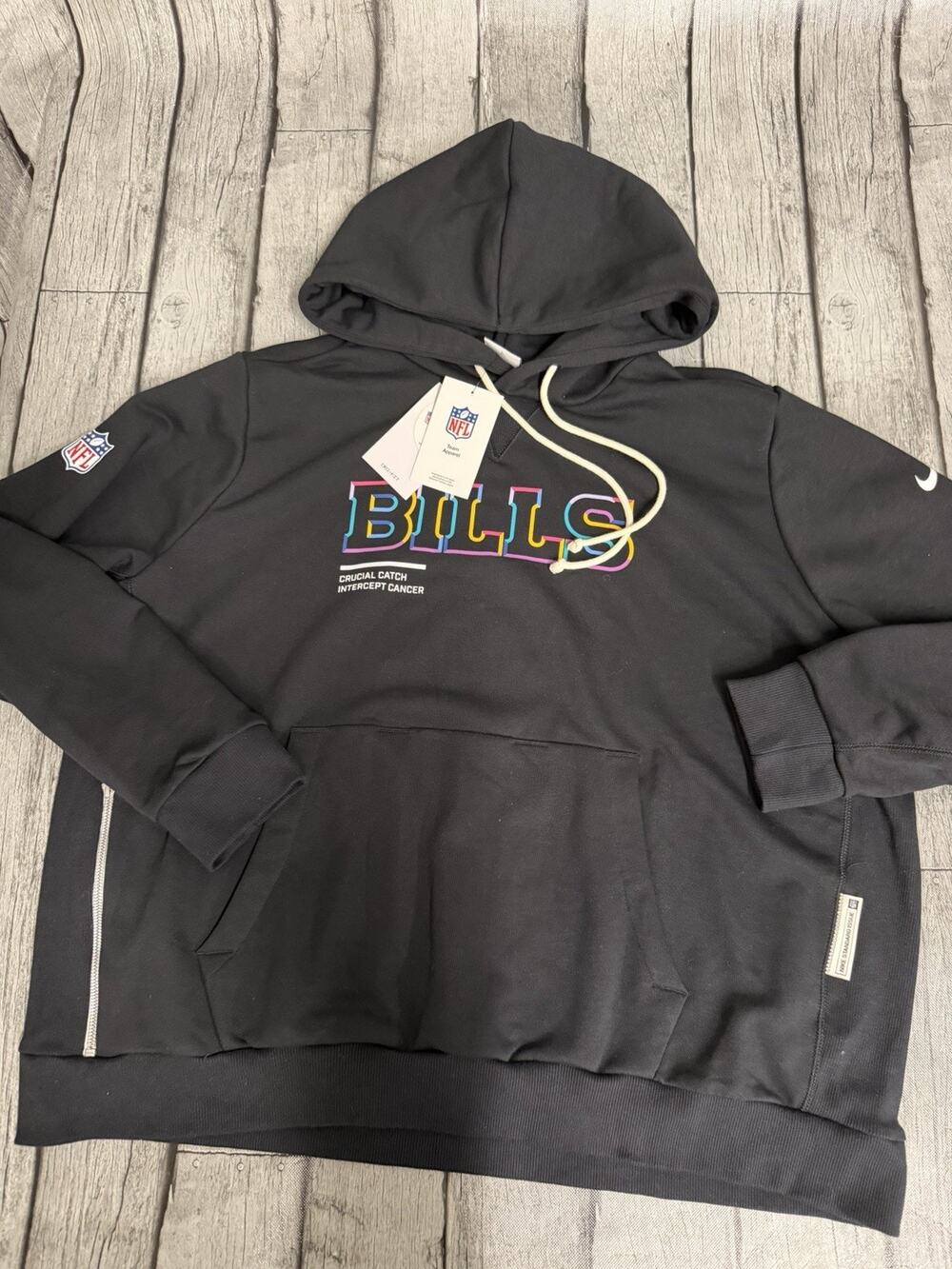 NWT Women's Nike Buffalo Bills 2025 NFL Crucial Catch Sideline Hoodie XXL Black